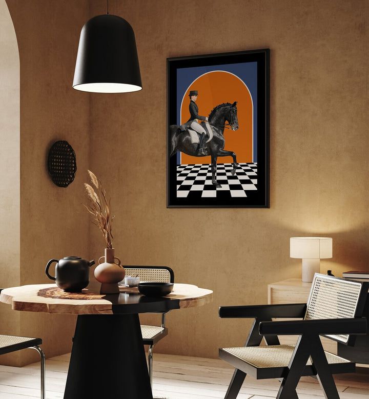 LADY ON A HORSE , ANIMAL PAINTINGS