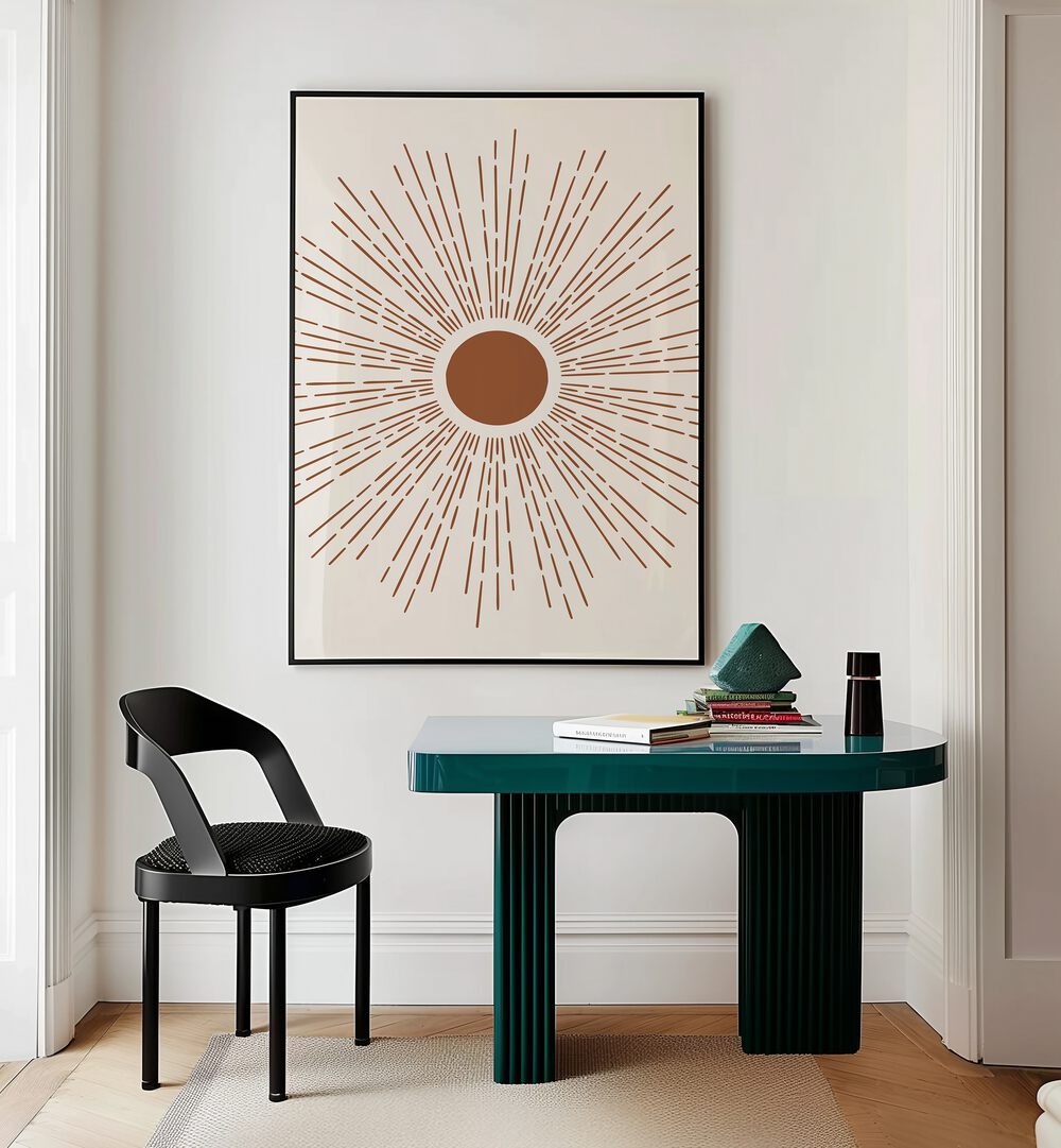 Stylish interior featuring HENRI MATISSE WOMAN III, BOHO ART PRINTS by Jay Stanley, enhancing bohemian elegance.