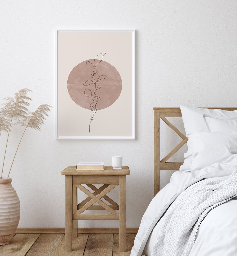 Stylish LINE FLOWER, BOHO ART PAINTINGS from The Miuus Studio enhance modern living spaces with elegance.