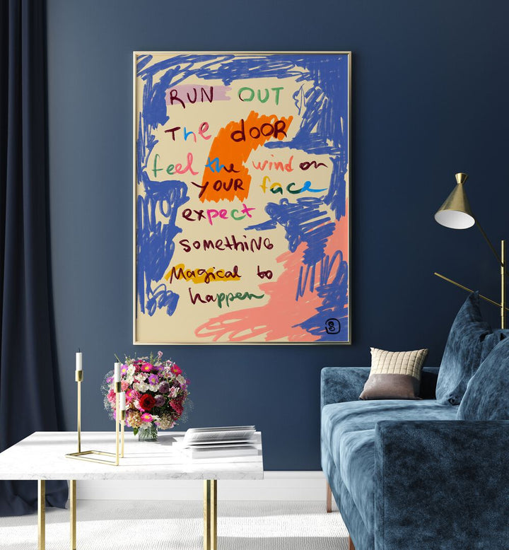 Bright and colorful MAGICAL DAY MESSAGE, QUOTES poster inspiring positivity and creativity in any space.