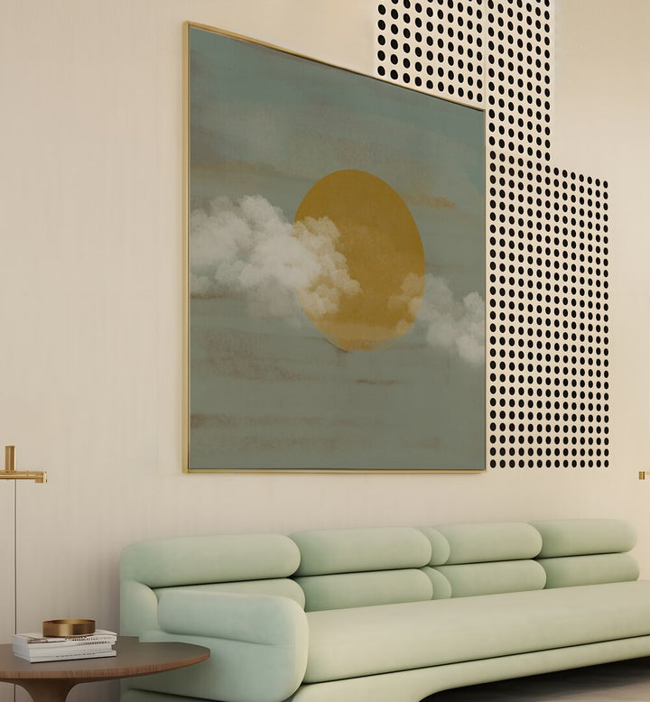 Transform your space with SUN A CLOUDS, BOHO ART PAINTINGS, showcasing a serene sun and clouds in stylish decor.