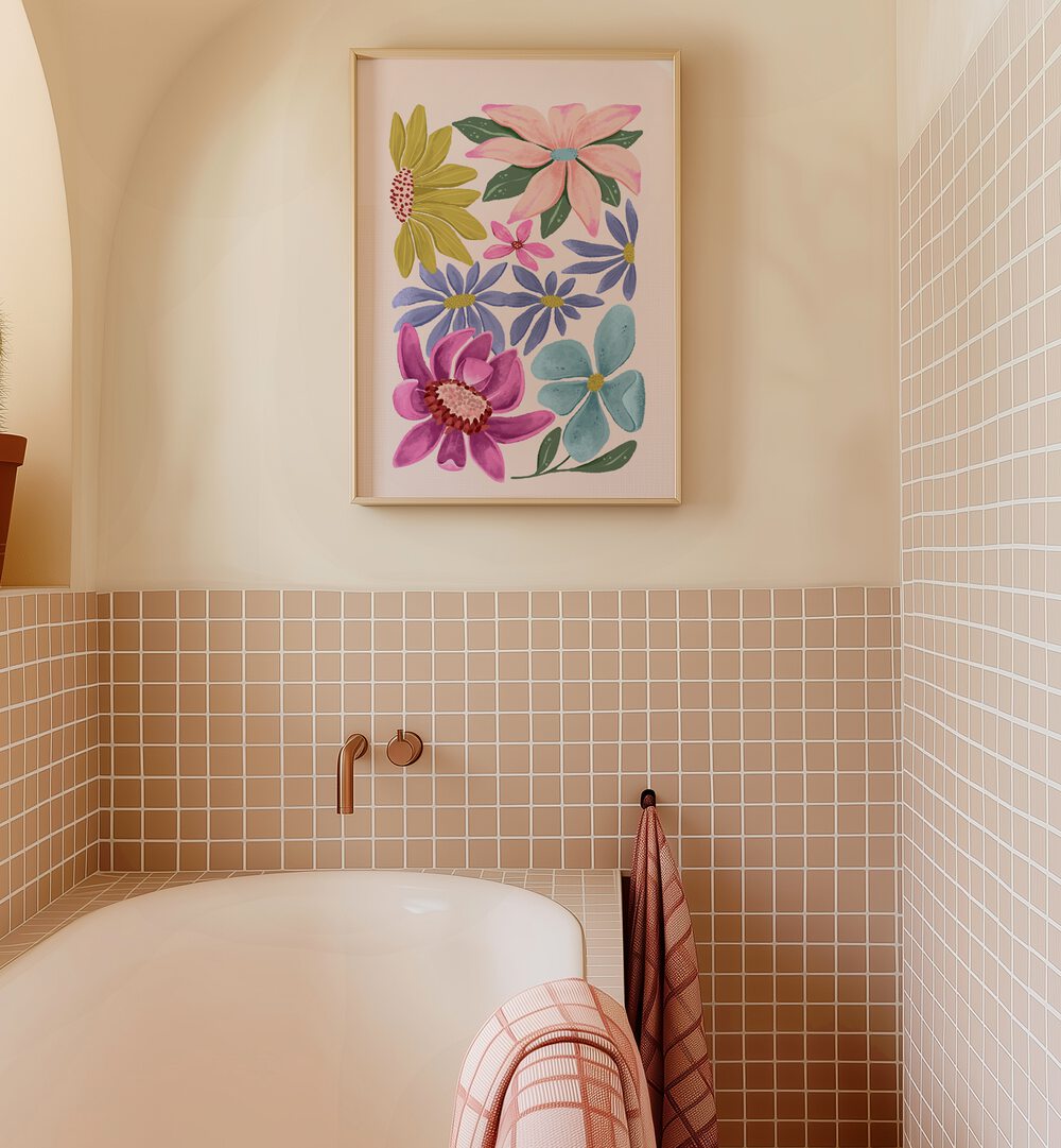 Decorate your space with the FLOWER PUZZLE, showcasing vibrant FLORAL FLOWER PAINTINGS for a serene ambiance.