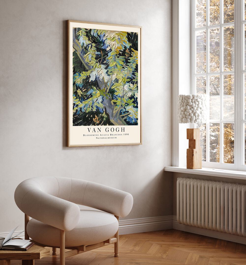 BLOOMS IN RADIANCE: VAN GOGH'S BLOSSOMING ACACIA BRANCHES' - 1890 , VINTAGE PAINTINGS