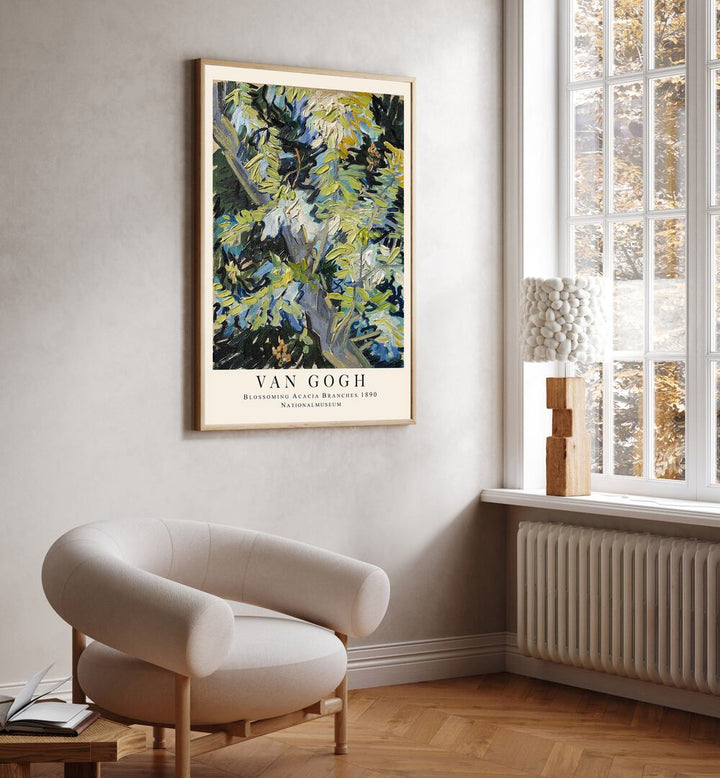 BLOOMS IN RADIANCE: VAN GOGH'S BLOSSOMING ACACIA BRANCHES' - 1890 , VINTAGE PAINTINGS