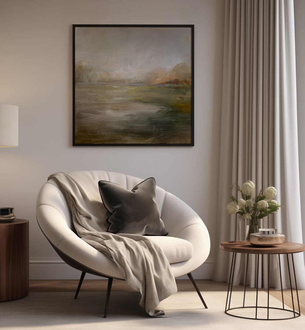 Elevate your space with LAKE SIDE, LANDSCAPE PAINTINGS showcasing serene lakeside beauty and lush greenery.