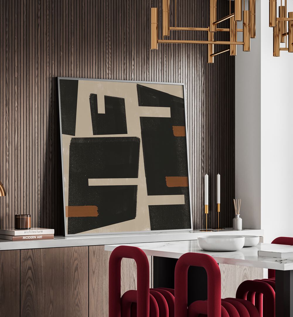 Transform your space with DAYBREAK, GEOMETRIC ART PRINTS, featuring vibrant hues and dynamic forms for stunning decor.
