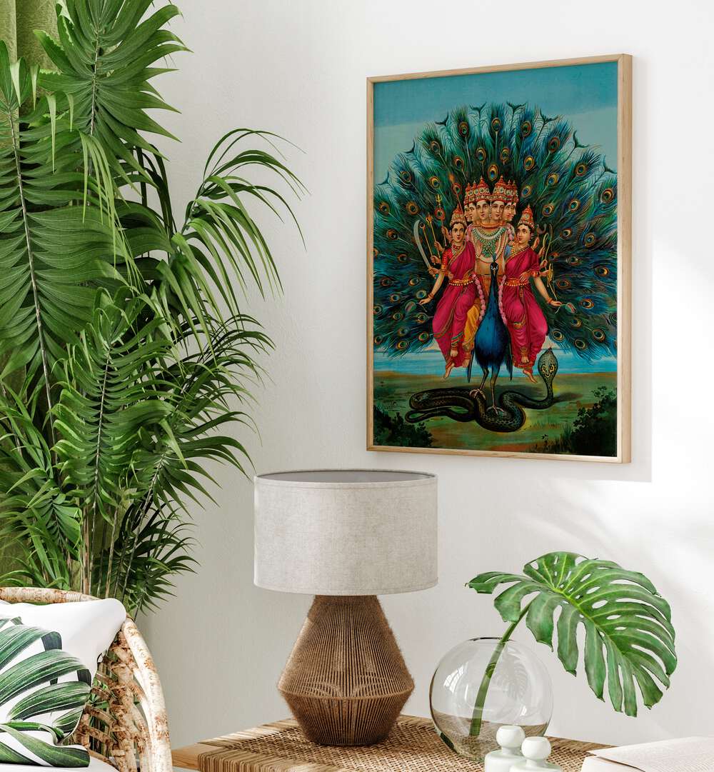 MURUGAN , INDIAN ART PAINTINGS