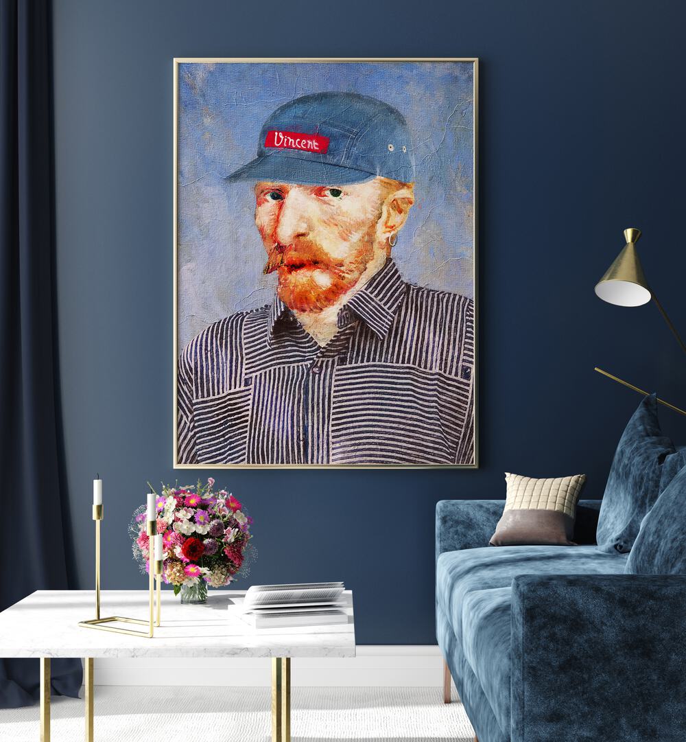 Stylish HIPSTER VINCENT, ALTERED ART PRINTS by Dikhotomy, perfect for modern art lovers and unique home decor.