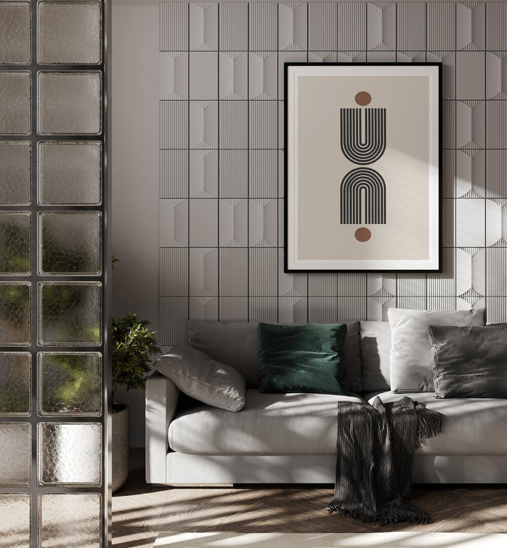 Stylish RETRO BALANCE COMPOSITION, BOHO ART PAINTINGS enhance modern living spaces with chic bohemian flair.