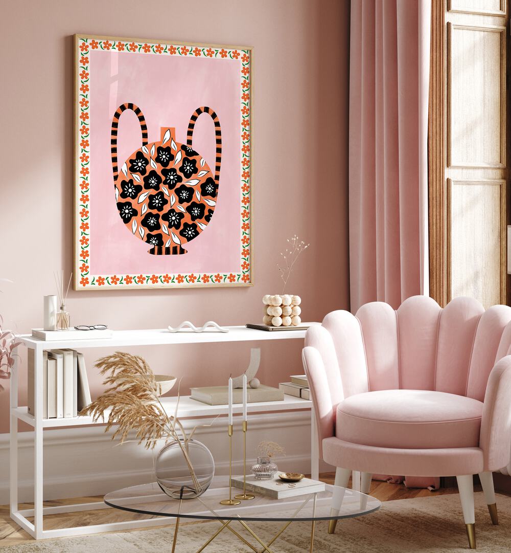 Colorful BOTANICAL VASE, FLORAL FLOWER PAINTINGS by Elena Ristova bring elegance to any living space.