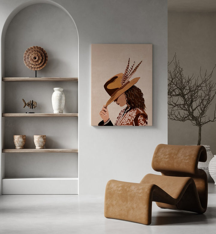 Elegant BRUNETTE, PORTRAITS artwork by Emel Tunaboylu, perfect for enhancing your space with style and sophistication.