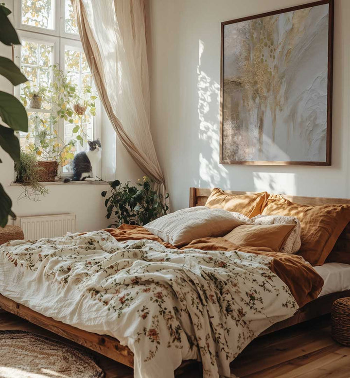 GOLDEN MARBLE , BOHO ART PAINTINGS