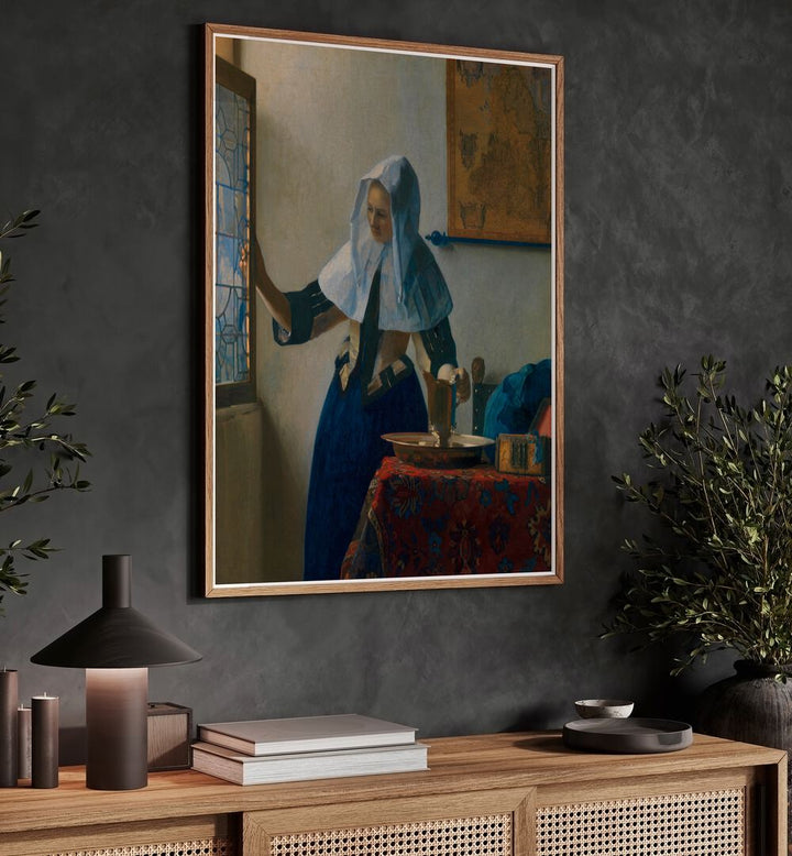 YOUNG WOMAN WITH A WATER , VINTAGE PAINTINGS