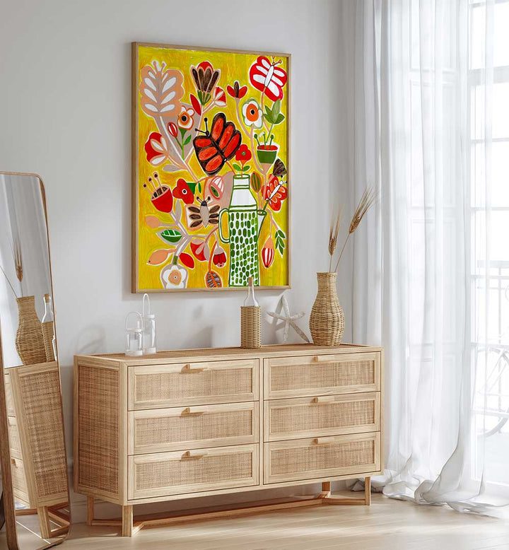 FLOWERS AND BUTTERFLIES , FLORAL FLOWER PAINTINGS