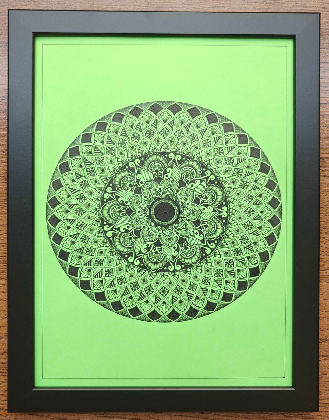 GREEN MANDALA , HANDMADE ARTWORKS