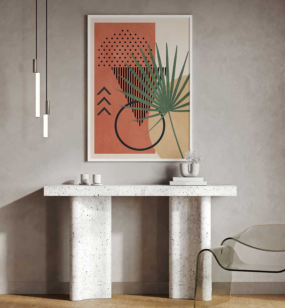 GEOMETRIC OASIS , BOHO ART PAINTINGS