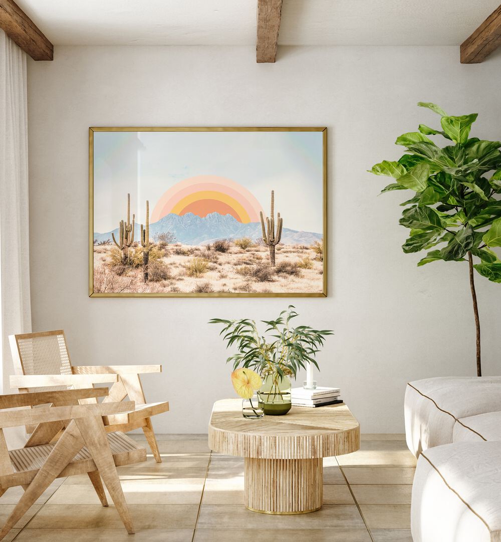 ARIZONA SUNRISE, LANDSCAPE PAINTINGS brighten your home with serene desert beauty and warm morning hues.