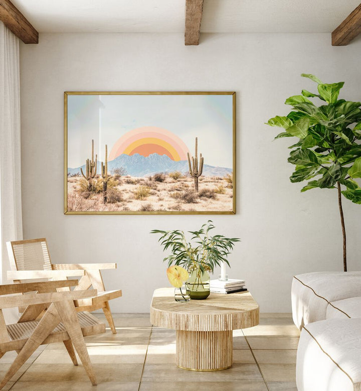 ARIZONA SUNRISE, LANDSCAPE PAINTINGS brighten your home with serene desert beauty and warm morning hues.