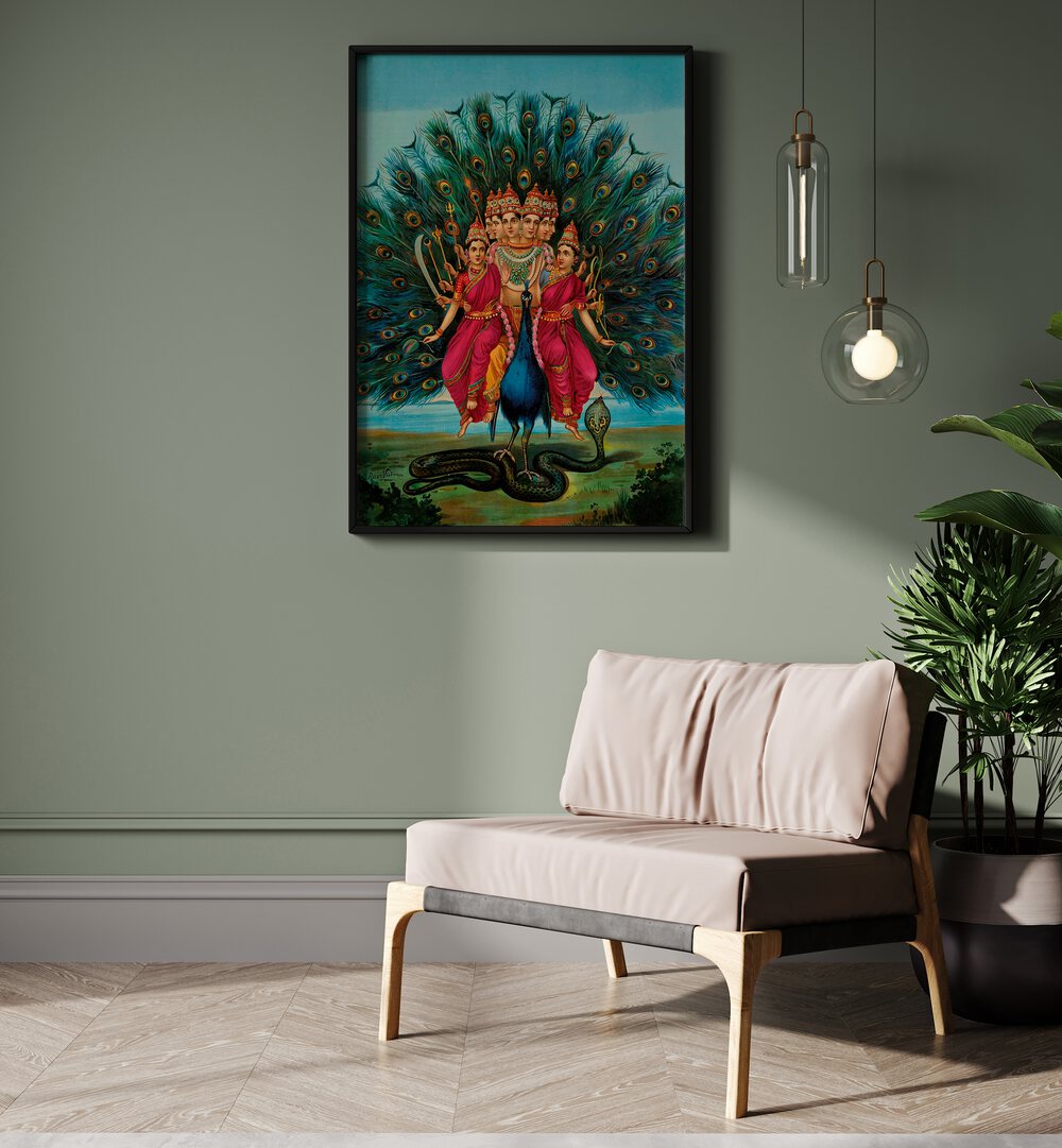 MURUGAN , INDIAN ART PAINTINGS