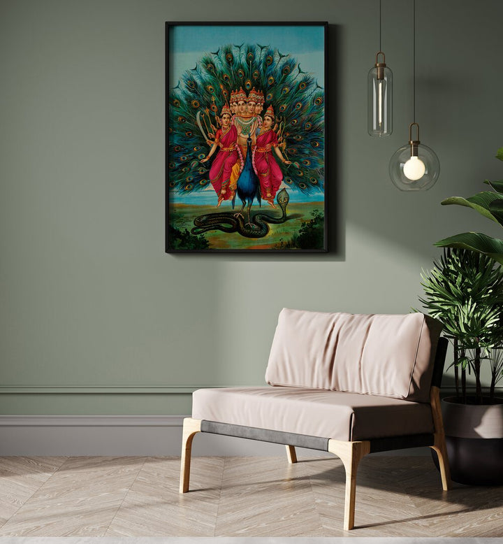 MURUGAN , INDIAN ART PAINTINGS