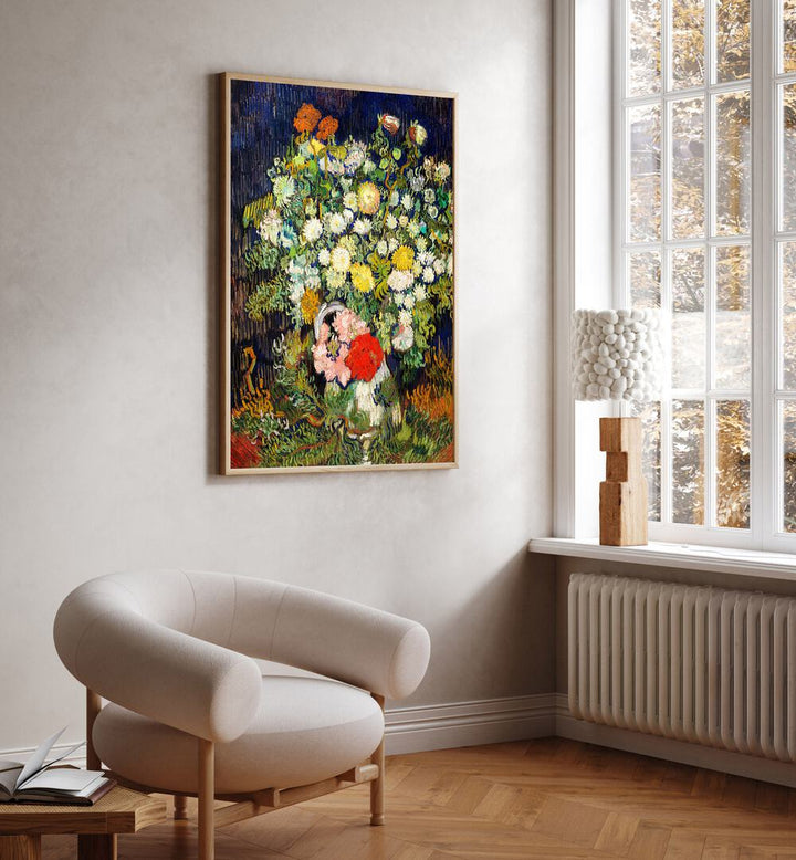 BOUQUET OF FLOWERS IN A VASE (1890) ,  VINTAGE PAINTINGS