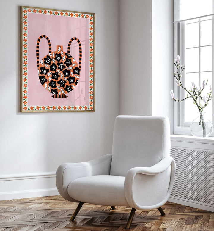 Stylish BOTANICAL VASE, FLORAL FLOWER PAINTINGS by Elena Ristova enhance any space with vibrant floral elegance.