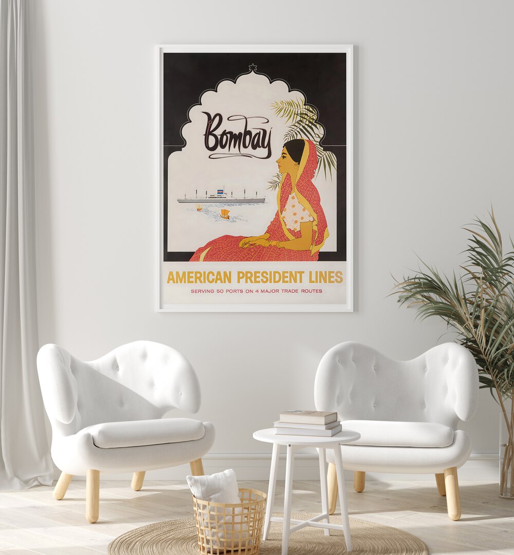 BOMBAY, VINTAGE TRAVEL POSTERS beautifully enhance your space with vibrant nostalgia and artistic charm.