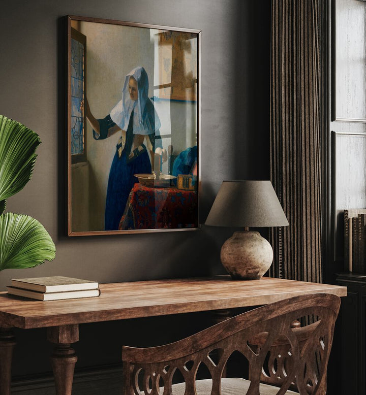 YOUNG WOMAN WITH A WATER , VINTAGE PAINTINGS