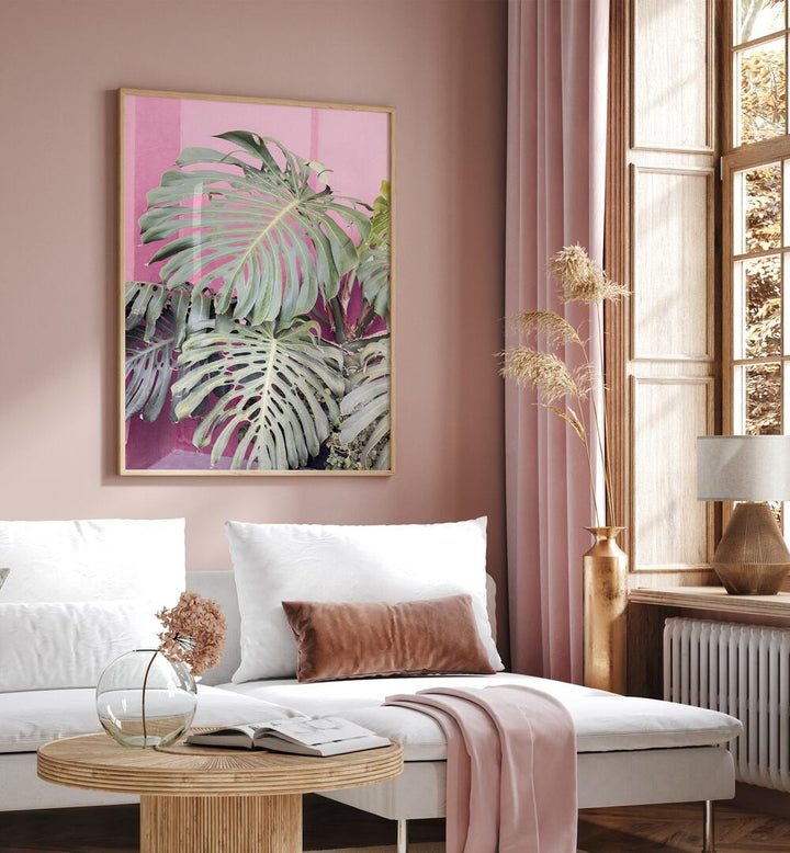 Brighten your home with MONSTERA LEAF LA MURALLA, FLORAL FLOWER PAINTINGS, capturing tropical beauty in decor.