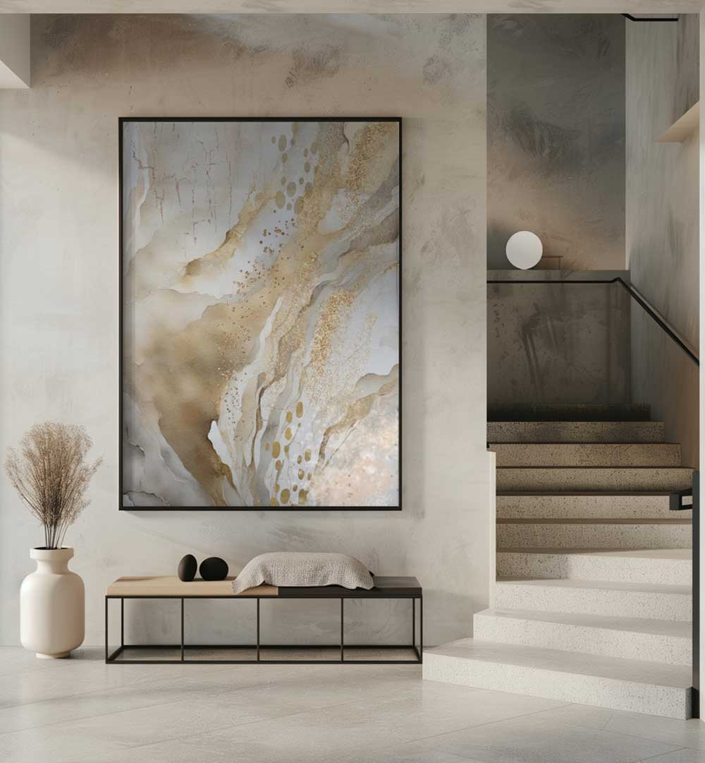 GOLD MARBLE , BOHO ART PAINTINGS