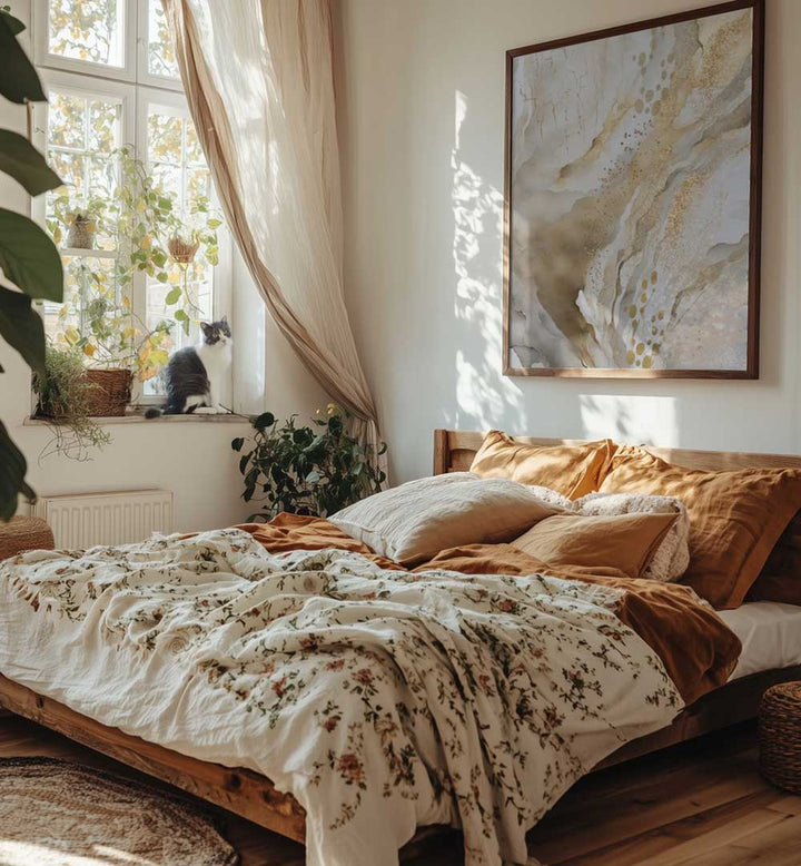 GOLD MARBLE , BOHO ART PAINTINGS