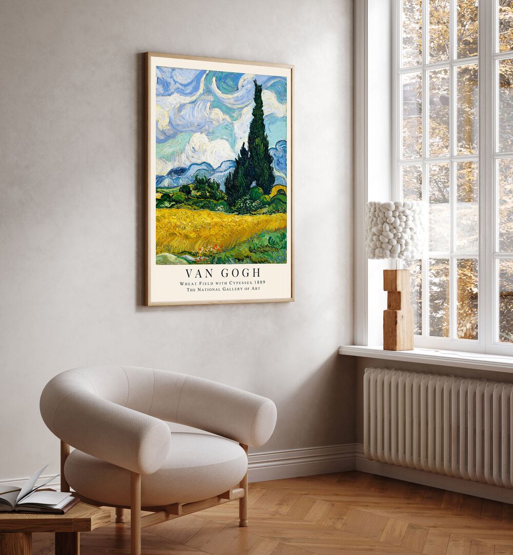 WHISPERS OF THE HARVEST : VAN GOGH'S WHEAT FIELD WITH CYPRESSES - 1889, VINTAGE PAINTINGS