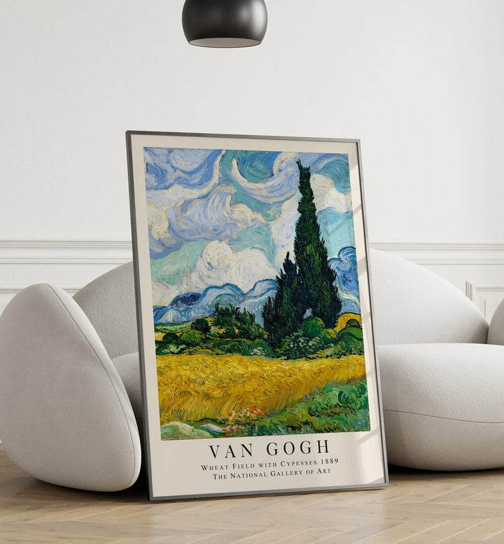 WHISPERS OF THE HARVEST : VAN GOGH'S WHEAT FIELD WITH CYPRESSES - 1889, VINTAGE PAINTINGS