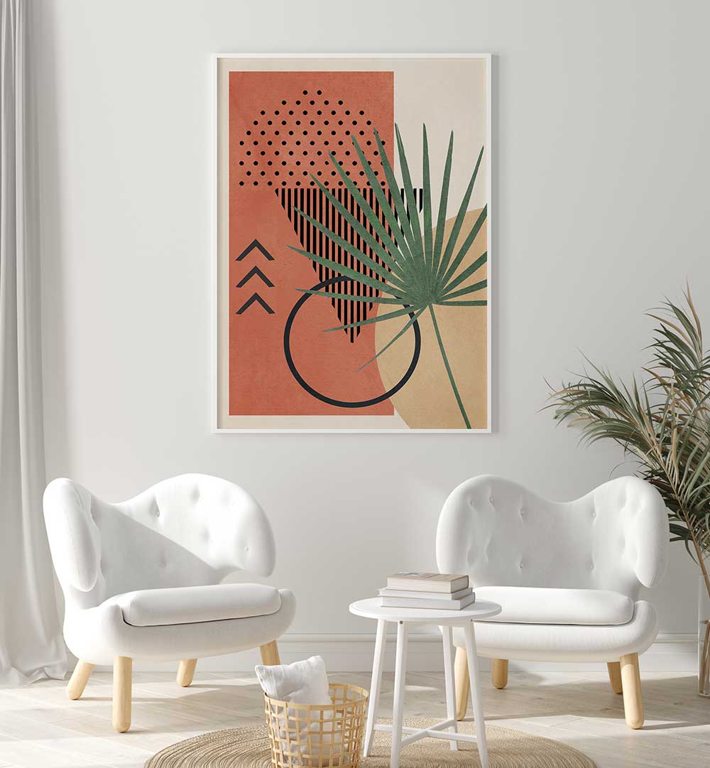 GEOMETRIC OASIS , BOHO ART PAINTINGS