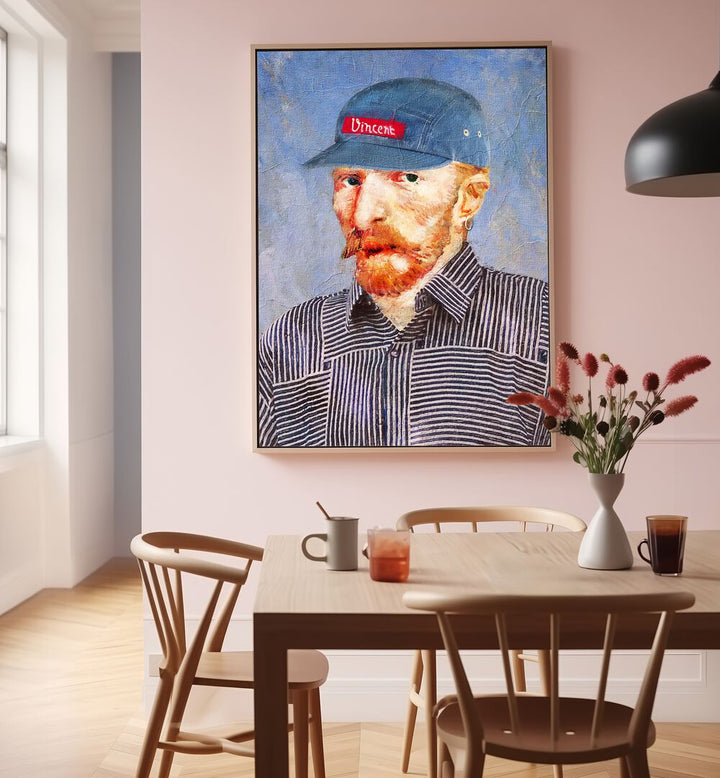 Hipster Vincent altered art prints by Dikhotomy add a modern twist to classic aesthetics, perfect for art lovers.