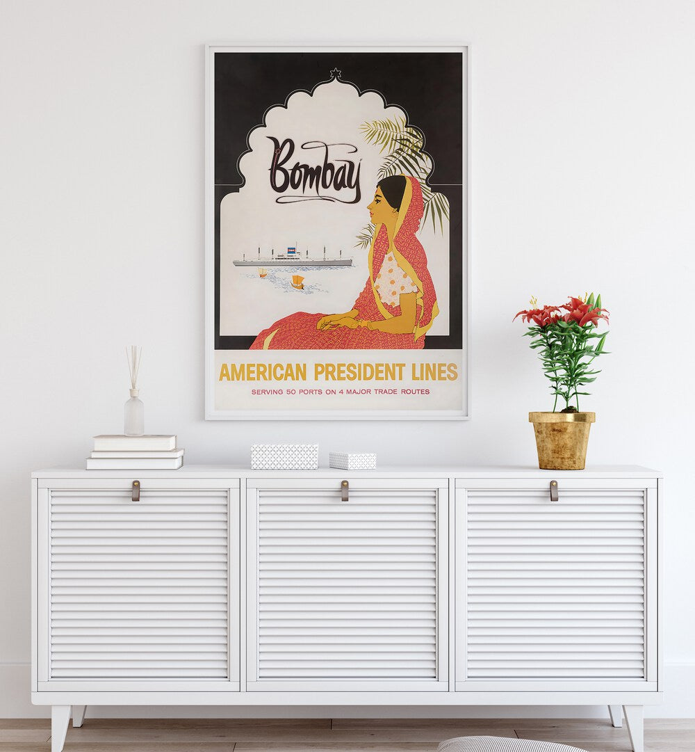 BOMBAY Vintage Travel Posters elegantly enhance your decor with vibrant art and nostalgic charm. Perfect for any room!