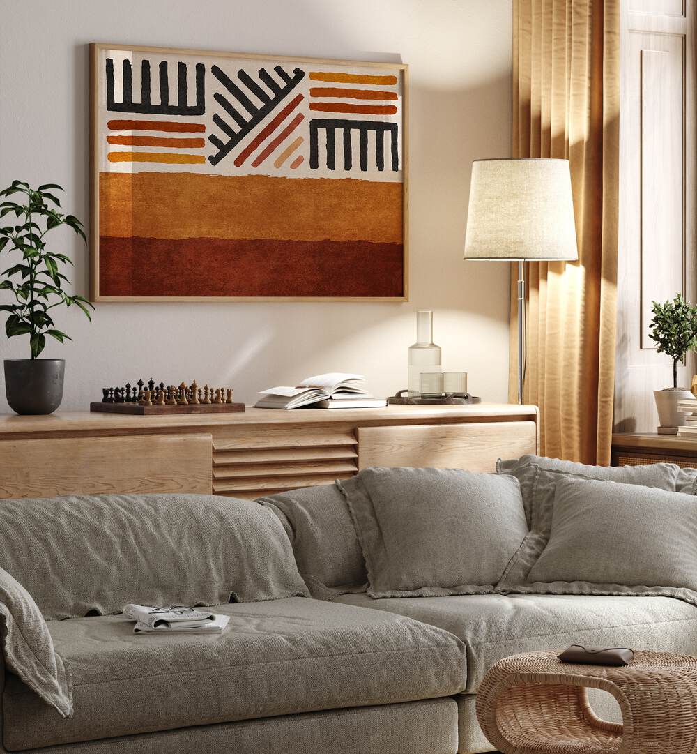 Transform your space with the Rug Pattern, Boho Art Paintings by Emel Tunaboylu, showcasing stunning modern design.