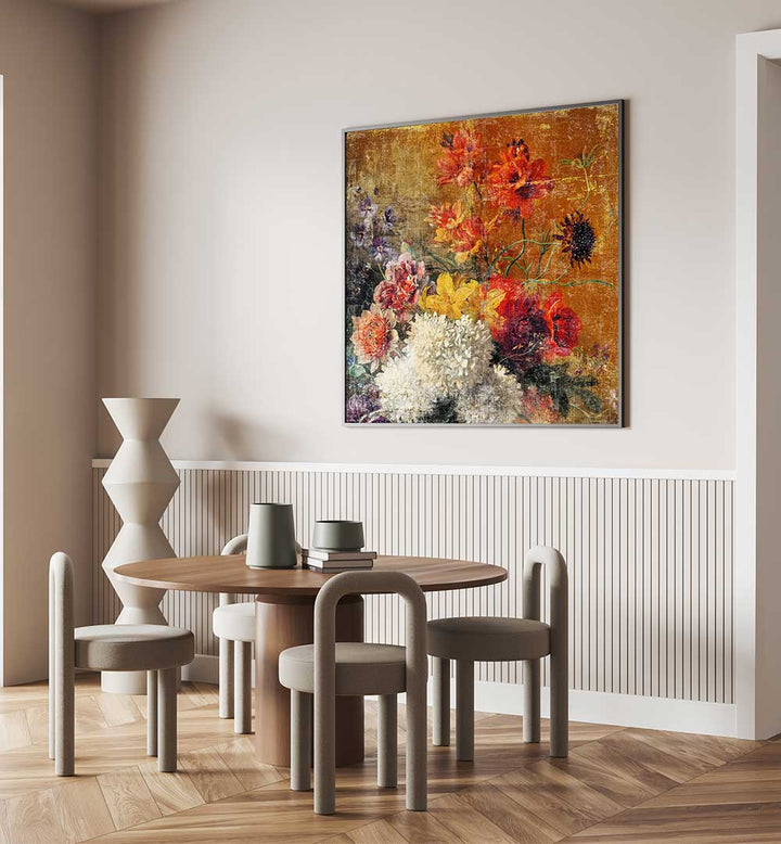 ART DISTRESSED  , FLORAL FLOWER PAINTINGS