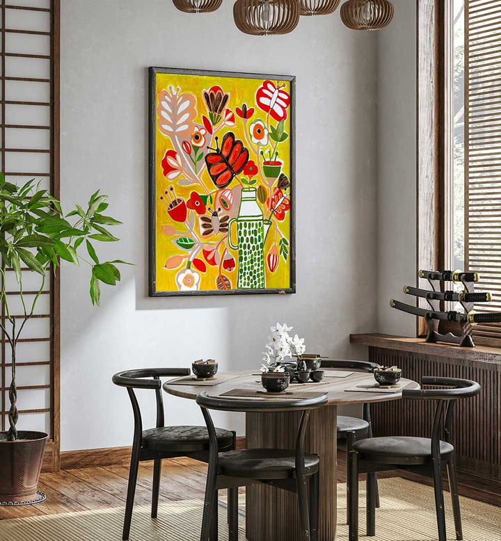 FLOWERS AND BUTTERFLIES , FLORAL FLOWER PAINTINGS