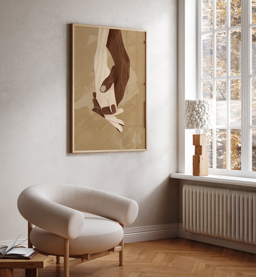 Stylish COLOUR-NITY, BOHO ART PAINTINGS showcasing vibrant hands, perfect for adding personality to any space.