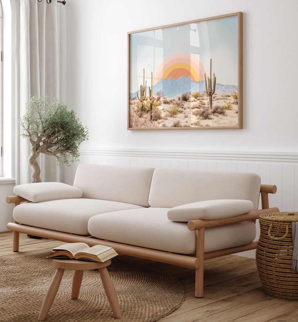 Bright and serene ARIZONA SUNRISE, LANDSCAPE PAINTINGS enhance your home with desert tranquility and warmth.