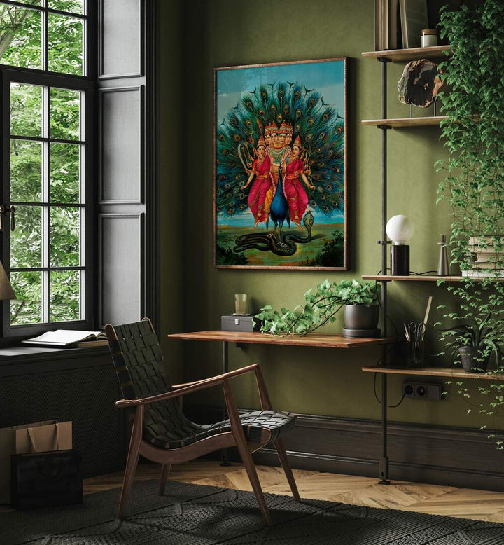 MURUGAN , INDIAN ART PAINTINGS