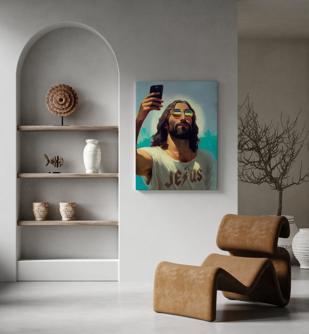 Transform your space with I AM JESUS, ALTERED ART PRINTS by Dikhotomy, blending creativity and spirituality.