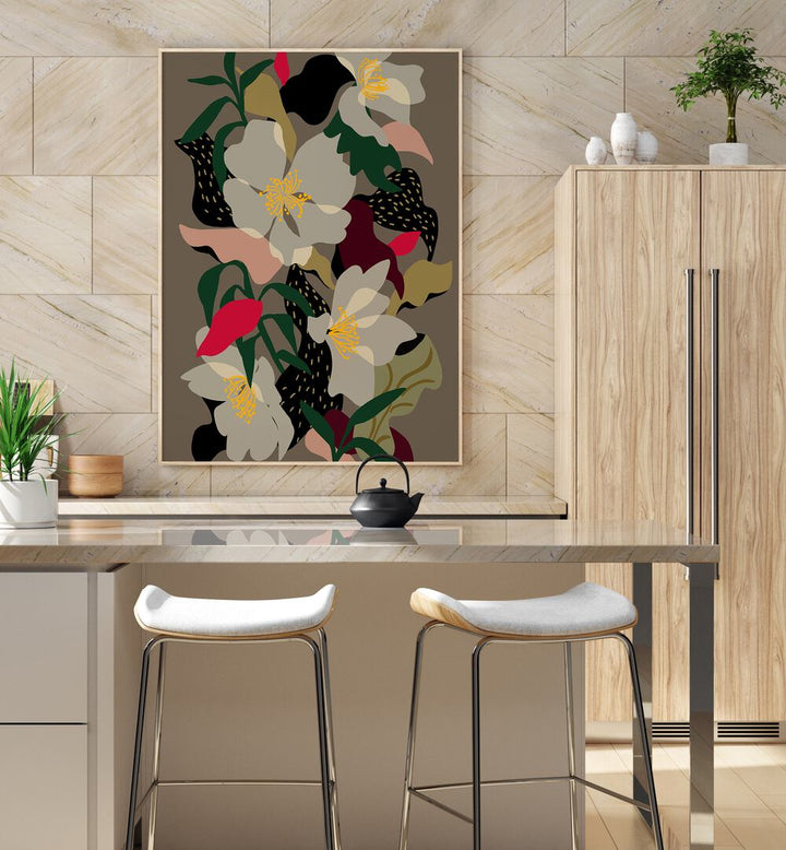 Enhance your decor with FLORAL RHYTHM V, stunning FLORAL FLOWER PAINTINGS that bring vibrant colors to life.