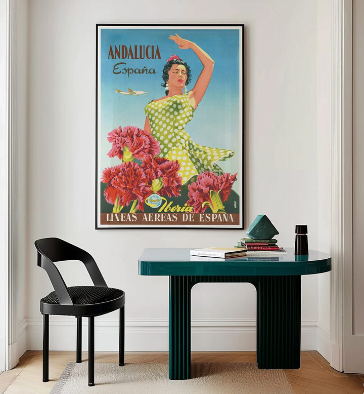Colorful ANDALUCIA ESPANA VINTAGE TRAVEL POSTERS showcasing southern Spain's charm and vibrant culture. Perfect for decor!