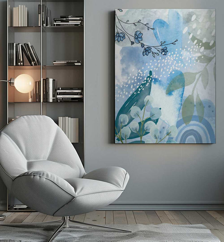 ICEBERG BLUE II , FLORAL FLOWER PAINTINGS
