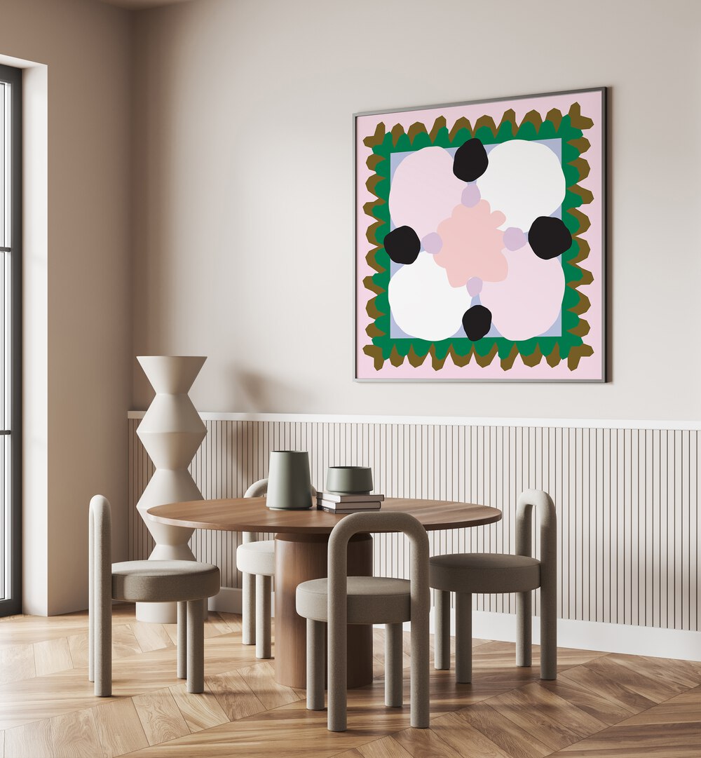 Bright and colorful GRANNY II, FLORAL FLOWER PAINTINGS enhance modern home décor with vibrant nature-inspired art.