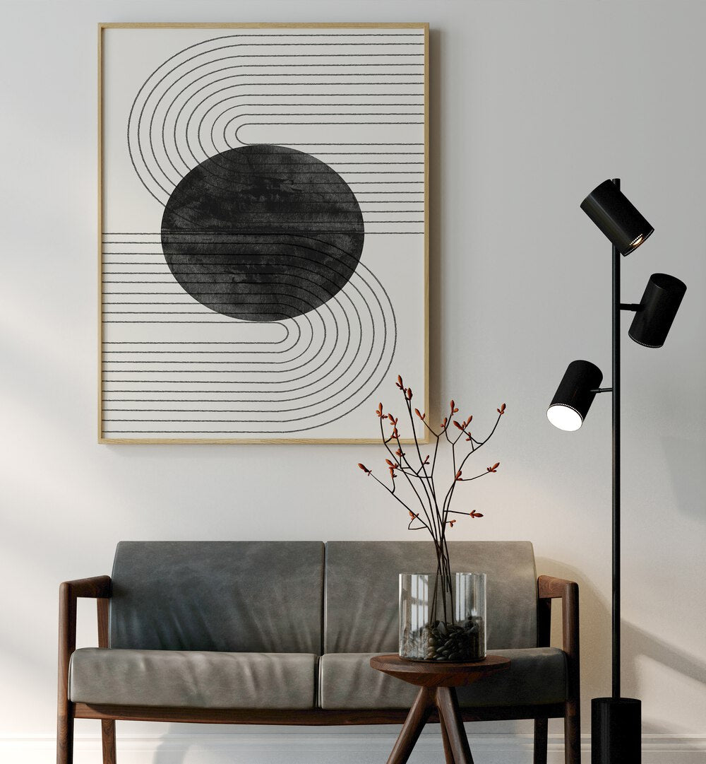 Stylish DEEP BLACK BALANCE VI, BOHO ART PAINTINGS from The Miuus Studio, perfect for modern home decor.
