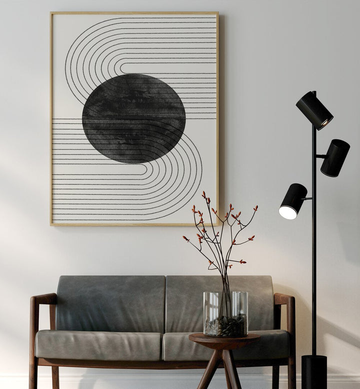 Stylish DEEP BLACK BALANCE VI, BOHO ART PAINTINGS from The Miuus Studio, perfect for modern home decor.