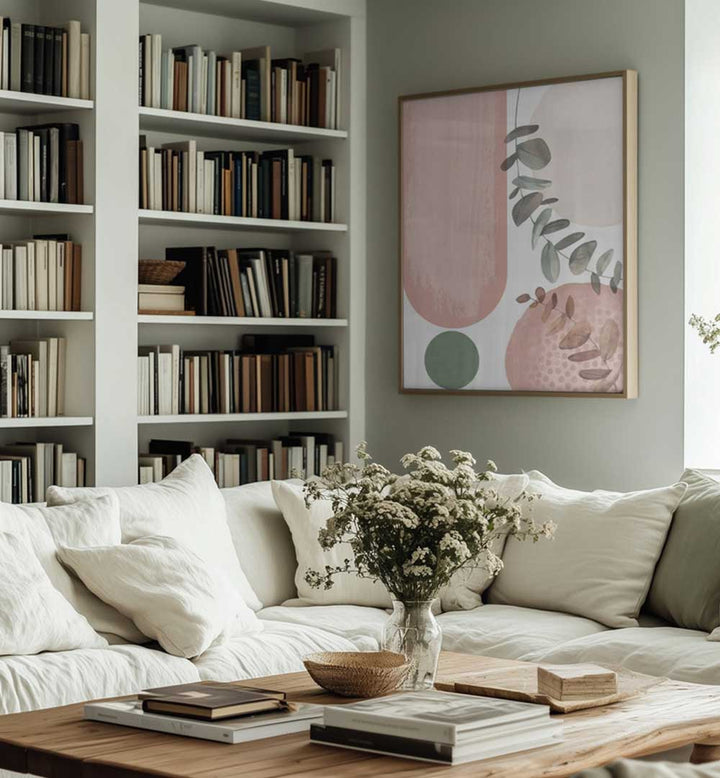 SAGE PINK I , BOHO ART PAINTINGS